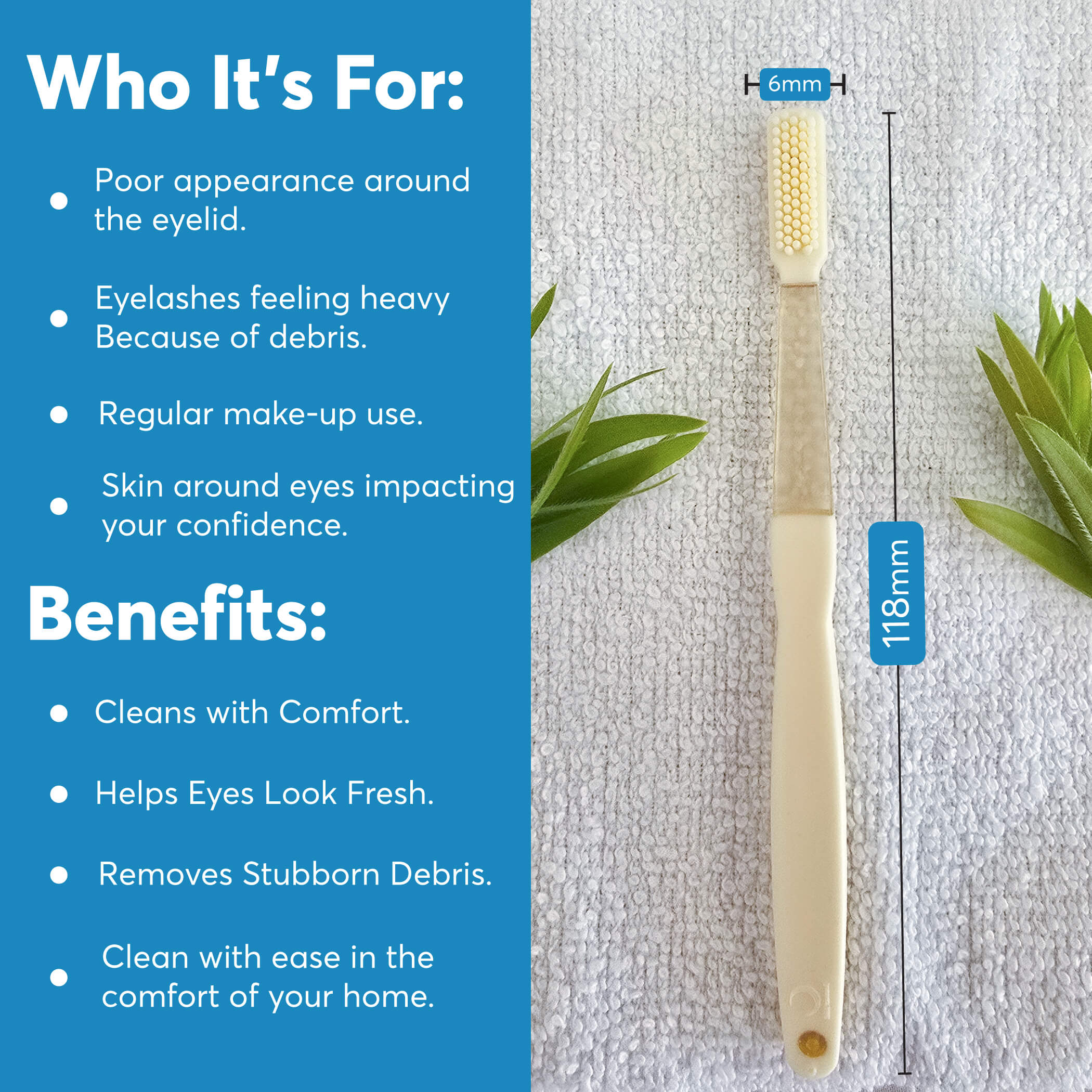 eyelid margin scrub brush